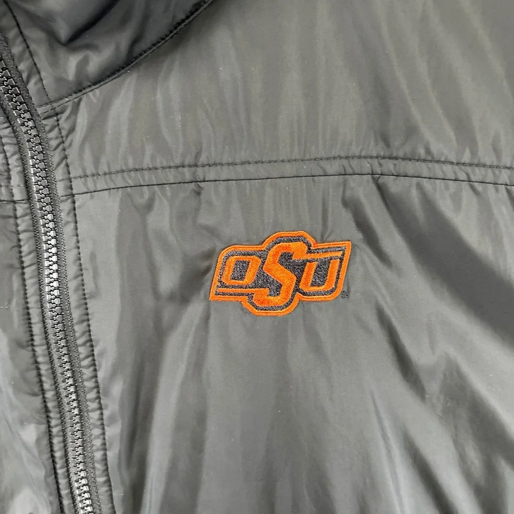 Oklahoma State Cowboys Cutter & Buck Vest Mens 4XB Black Gray CB DryTec Full Zip